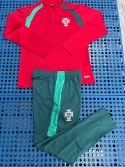 26-27 Portugal Red Thailand Soccer Tracksuit-0199