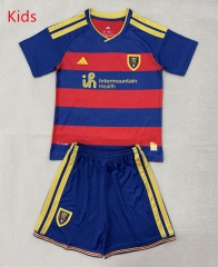 26-27 Real Salt Lake Home Red&Blue Kids/Youth Soccer Uniform-AY