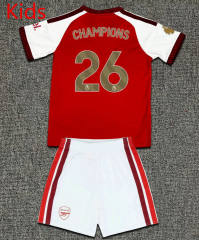 With Gold Patch 26-27 Arsenal Home Red (CHAMPIONS #26) Soccer Uniform-507
