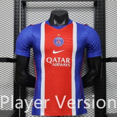 (S-3XL) Player Version 26-27 Paris Home Blue&Red Thailand Soccer Jersey AAA-888