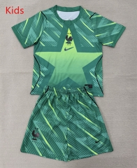 26-27 France Goalkeeper Green Kids/Youth Soccer Uniform-AY