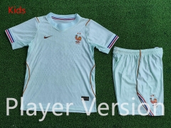 Player Version 26-27 France Away Light Green Kids/Youth Soccer Uniform-9926