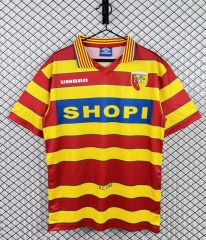 Retro Version 96-97 Racing Club de Lens Home Red&Yellow Thailand Soccer Jersey AAA-3257