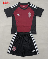 26-27 Spain Goalkeeper Red&Black Kids/Youth Soccer Uniform-AY