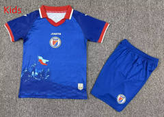 2026-2027 Haiti Home Blue Kid/Youth Soccer Uniform-7809