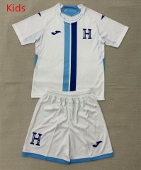 26-27 Honduras Home White&Blue Kids/Youth Soccer Uniform-AY