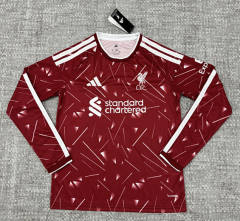 (S-5XL) 25-26 Liverpool Home Red LS Thailand Soccer Jersey AAA-4506