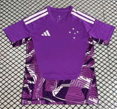 (S-4XL) 26-27 Cruzeiro EC Goalkeeper Purple Thailand Soccer Jersey AAA-3160