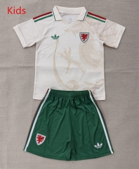 26-27 Wales Away Beige Kids/Youth Soccer Uniform-AY