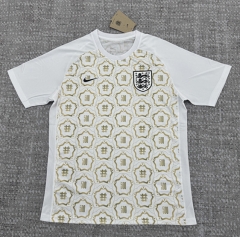 (S-4XL) 26-27 Special Version England White&Yellow Thailand Soccer Jersey AAA-4506