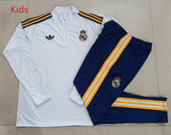 26-27 Real Madrid White Kids/Youth Soccer Tracksuit-815
