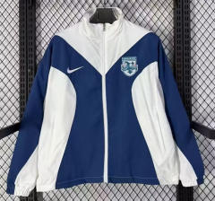 (S-3XL) 26-27 England Blue&White Thailand Trench Coats-7642