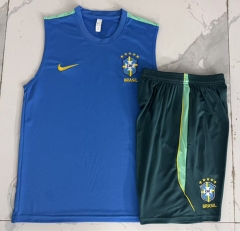 26-27 Brazil Laker Blue Thailand Soccer Vest Tracksuit-815