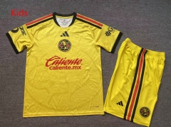 26-27 Club America Yellow Kids/Youth Soccer Uniform-5492