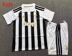 26-27 Juventus Home Black&White Kids/Youth Soccer Uniform-4714