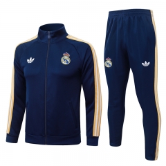 26-27 Real Madrid Dark Blue Thailand Soccer Jacket Uniform-815