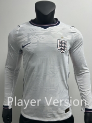 Player Version 26-27 England Home White LS Thailand Soccer Jersey AAA-0871