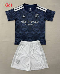 26-27 New York City Away Blue Kids/Youth Soccer Uniform-AY