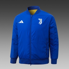 26-27 Juventus FC Color Blue Double-Sided Wear Thailand Cotton Coats-815