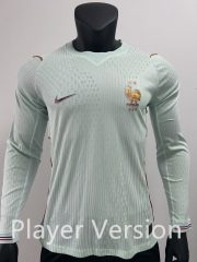 Player Version 26-27 France Away Light Green LS Thailand Soccer Jersey AAA-0871