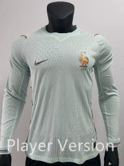 Player Version 26-27 France Away Light Green LS Thailand Soccer Jersey AAA-0871