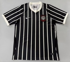 (S-4XL) 26-27 Corinthians Away Black Thailand Soccer Jersey AAA-908