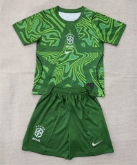 26-27 Brazil Goalkeeper Green Soccer Uniform-AY
