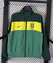 (S-3XL) 26-27 Nike Brazil Yellow&Green Thailand Trench Coats-7642