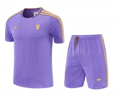 26-27 Retro Version Manchester United Purple Thailand Soccer Uniform-418