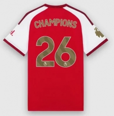 With Gold Patch 26-27 Arsenal Home Red (CHAMPIONS #26) Thailand Soccer Jersey AAA-4506