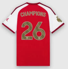With Gold Patch 26-27 Arsenal Home Red (CHAMPIONS #26) Thailand Soccer Jersey AAA-4506