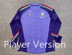 (S-4XL)  Player Version 26-27 Mexico Goalkeeper Purple LS Thailand Soccer Jersey AAA-5492
