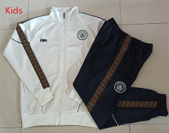 26-27 Manchester City Beige Kids/Youth Soccer Jacket Uniform -815