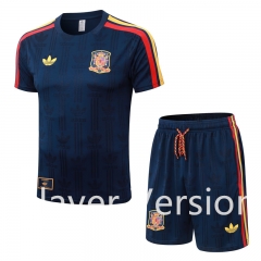 (S-4XL) Player Version 26-27 Spain Royal Blue Thailand Soccer Uniform-9926