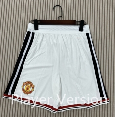 Player Version 26-27 Manchester United Home White Thailand Soccer Shorts-6149