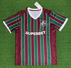 (S-4XL) 26-27 Fluminense de Feira Home Red&Green Thailand Soccer Jersey AAA-403