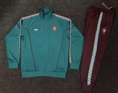 26-27 Portugal Green Thailand Soccer Jacket Uniform-5303