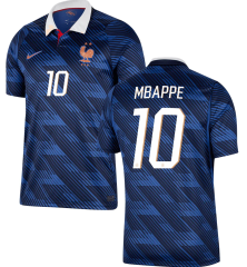 (S-4XL) 26-27 France Home Blue (MBAPPE #10) Thailand Soccer Jersey AAA