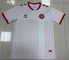 (S-4XL) 26-27 Denmark Away White Thailand Soccer Jersey AAA-512