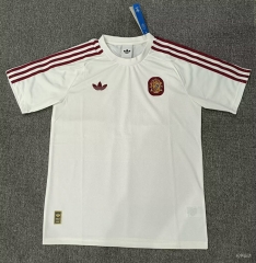 (S-4XL) 26-27 Spain White Thailand Soccer Training Jersey-5378