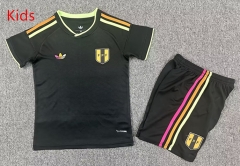 26-27 Peru Away Black Kids/Youth Soccer Uniform-7809