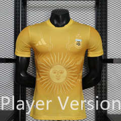 Player Version 26-27 Special Version Argentina Yellow Thailand Soccer Jersey AAA-888