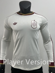Player Version 26-27 Spain Away White LS Thailand Soccer Jersey AAA-0871