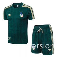 (S-4XL) Player Version 26-27 Italy Green Thailand Soccer Uniform-9926