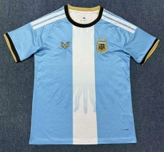 (S-4XL) 26-27 Special Version Argentina Blue Thailand Soccer Jersey AAA-7209