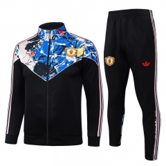26-27 Rose Version Manchester United Black Thailand Soccer Jacket Uniform-815