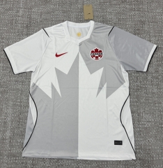 (S-4XL) 2026 Canada 2nd Away White&Grey Thailand Soccer Jersey AAA-4506