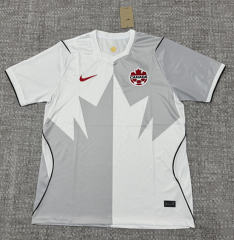 (S-4XL) 2026 Canada 2nd Away White&Grey Thailand Soccer Jersey AAA-4506
