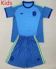 26-27 Spain Goalkeeper Blue Kids/Youth Soccer Uniform-AY