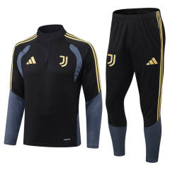 26-27 Juventus Black Thailand Soccer Tracksuit Uniform-411